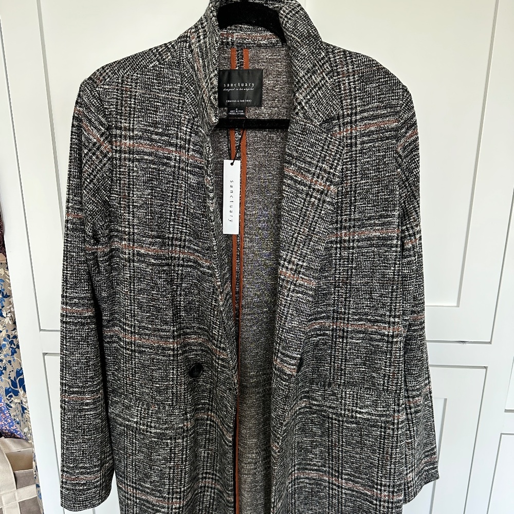 Sanctuary NWT oversized plaid jacket